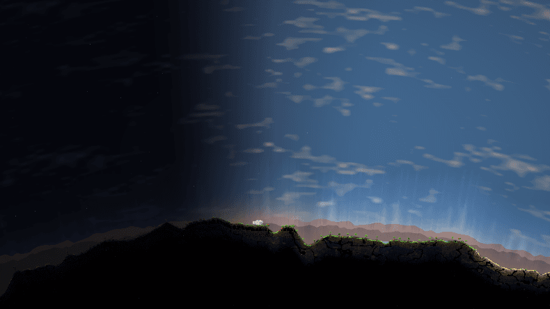 The curve of the planet from high altitude
